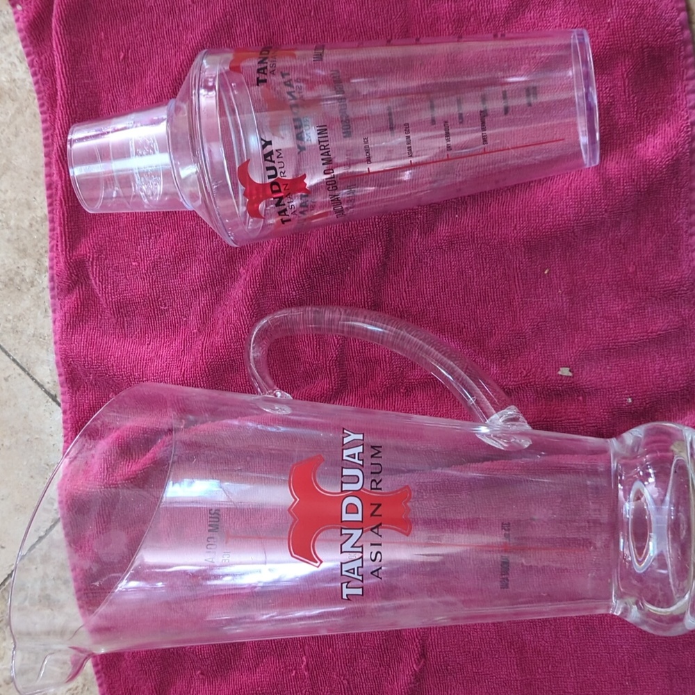 Tall Tanduay rum cocktail pitcher and shaker new